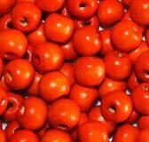 Бусина деревянная окрашенная 20 штук,оранжевый