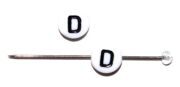 Бусины буквы латиница "D"